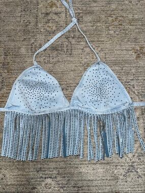 Denim blvd crop top